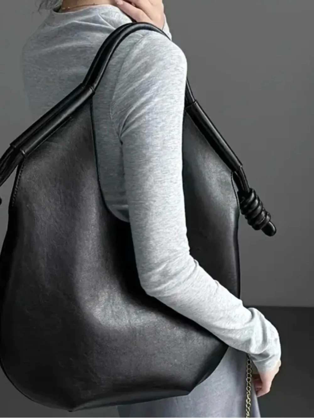 Crescent Bag| Minimalists Niche Design Lrg. Hobo Leather